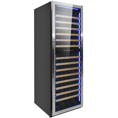 Wholesale Free Standing Dual Zone Thermoelectric Wine Cooler ZS-B459 with Blue LED Light and Seamless SS Door