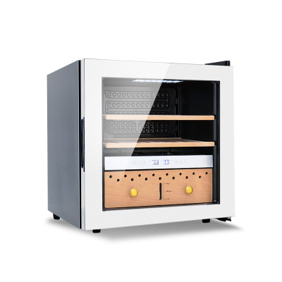 Supply MOQ50 Luxury Electric Cigar Humidor with Electronic Touch-screen, LED lighting, SST exterior