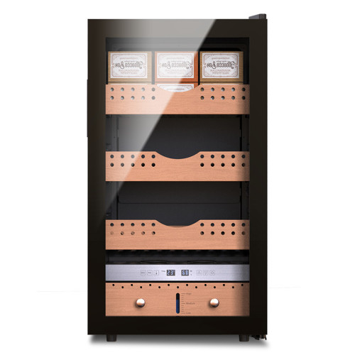 Wholesale Free Standing Cigar Humidor Refrigerator Cabinet ZS-A86X for Cigar Storage Full Glass Door