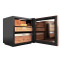 Wholesale Mini Table Top Cigar Humidors Cabinet with Rose Gold Seamless Stainless Steel Door ZS-A40X for Cigar Storage