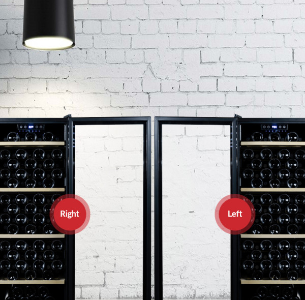 Introduction of reversible doors for wine coolers