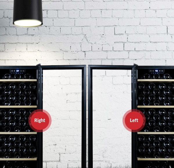 Introdução de portas reversíveis para refrigeradores de vinho