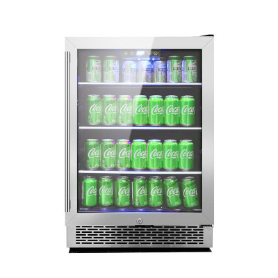 Enfriador de cerveza de instalación integrada personalizado Josoo ZS-A150P para refrigerador de almacenamiento de cerveza con estante de vidrio y puerta SS