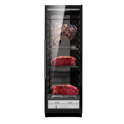 Josoo, nuevo diseño, nevera grande para carne molida, refrigerador de envejecimiento en seco para ZS-A450N de carne envejecida con puerta negra de acero inoxidable sin costuras