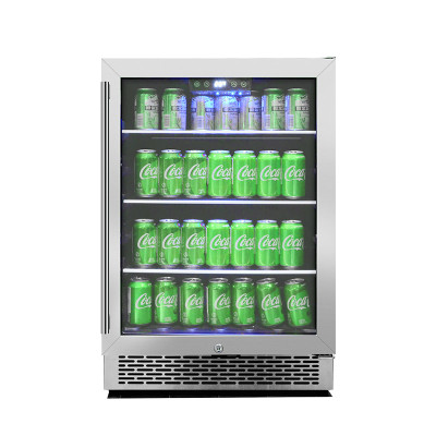 Gabinete de refrigerador al aire libre de una sola zona Refrigeradores de manga de cerveza Zs-A150P Refrigerador enfriador de cerveza con estante de vidrio y puerta de acero inoxidable sin costuras