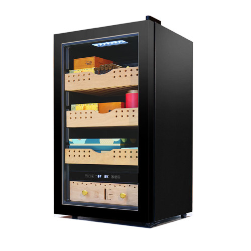 Wholesale Free Standing Cigar Humidor Refrigerator Cabinet ZS-A86X for Cigar Storage Full Glass Door