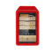 Humidor de cigarros rojo retro independiente ZS-A48X para almacenamiento de cigarros con estante de madera de cedro Puerta de plástico