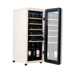 21 Bottles upright showcase Apricot Retro Wine Cellar Supplier for Champagne Storage