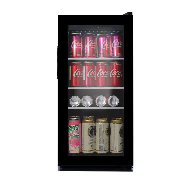 Refrigerador de bebidas pequeño OEM y enfriador de vino 14 Coca-Cola gabinete enfriador de bebidas de 23 cuartos para almacenamiento de bebidas estante de vidrio ZS-A45Y