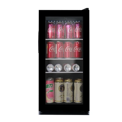 OEM Kleiner Getränkekühlschrank und Weinkühler 14 Coca-Cola 23-Quart-Getränkekühlschrank für Getränkeaufbewahrung Glasregal ZS-A45Y