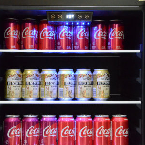 OEM 148 Cans Single Zone Built-In Beverage Cooler ZS-A150Y for Drinks Storage with Glass Rack Door