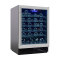 Josoo Wine Cooler 24 Inch Wide 53 Bottle Built-In Single Zone Wine Cooler ZS-A145 with Wire Rack Reversible SS Door LED Light
