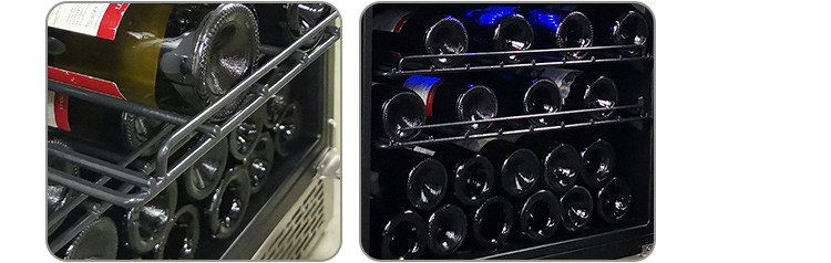 sob balcão refrigerador de vinho prateleiras de vinho