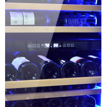 Wholesale White LED Dual Glass Wine Fridge And Beverage Center ZS-B459 for Wine Storage with Beech Wooden Rack