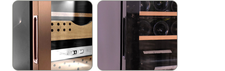 Cigar Humidor hidden stainless steel door handle and plastic door handle