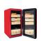 OEM Freestanding Retro Red Cigar Humidor ZS-A48X for Cigar Storage with Cedar Wood Rack Plastic Door