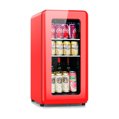 Großhandel 14-Zoll-freistehender Getränke-Center-Kühlschrank Getränkeschrank Glasregal-Rack-Kühlschrank ZS-A48Y für die Weinlagerung