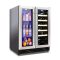 Großhandels-Unterbau-Wein- und Getränkekühler-Kühlschrank ZS-B120 zur Aufbewahrung von Getränken mit Edelstahlgriff und Doppeltür