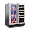 Wholesale Undercounter Wine And Beverage Coolers Fridge ZS-B120 For Drinks Storage With Stainless Steel Handle and Double Door