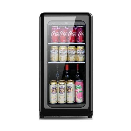 Wholesale Free Standing Retro Beverage Refrigerator ZS-A48Y For Storage Drink Cafe Cooler With Glass Shelf