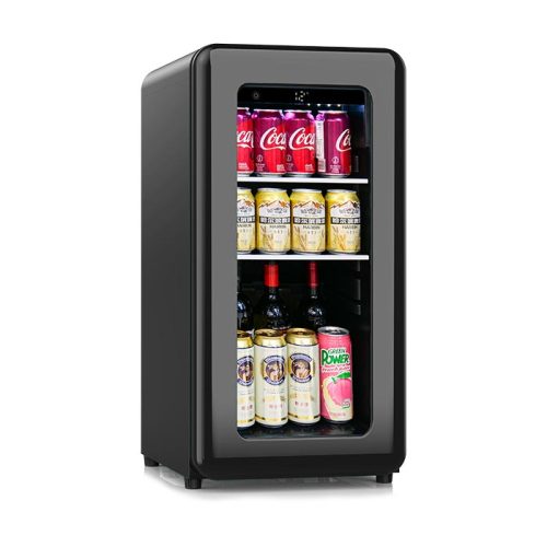 Wholesale Free Standing Retro Beverage Refrigerator ZS-A48Y For Storage Drink Cafe Cooler With Glass Shelf