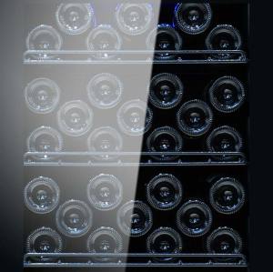 Refrigerador de vinho doméstico embutido de zona única preço de fábrica ZS-A145 com cremalheira de arame e porta de vidro completa