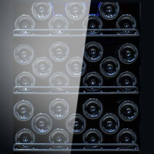 OEM 84 botellas refrigerador de vino independiente ZS-A200 para almacenamiento de vino con estante de alambre y puerta de marco de plástico