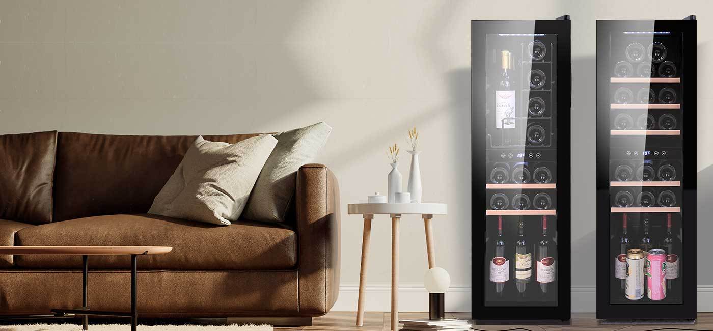 free standing wine and beverage cooler