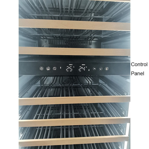 Wholesale Top 148 Bottles Wine Cooler Dual Zone Seamless SS Built In Wine Refrigerator With Slide Wire Shelf and Inverter Compressor ZS-B445
