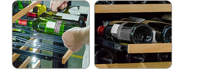 Rack refrigerador de vinho de zona única vs zona dupla