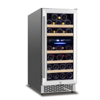 Wholesale 2 Zone Built-In Small Beer and Wine Cooler Combo ZS-B88 for Wine Storage Stainless Steel Door and Handle
