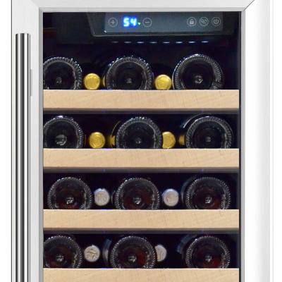 Buy 33 Bottles Single Zone Built-In Upgrade Wine Cooler Refrigerators ZS-A88 for Wine with Wooden Rack and SS Door and Handle