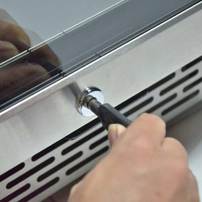 Wholesale 33 Bottles Single Zone Thin Wine Fridge Undercounter ZS-A88 for Softdrinks Chiller with SS Handle