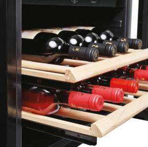 Atacado refrigeradores de vinho elétricos de zona única de 24 polegadas ZS-A150 para armazenamento de vinho refrigeração sub zero com porta de vidro