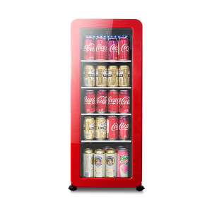 Geladeira Josoo OEM 60L Retro Refrigerador para Bebidas ZS-A58Y Armazenamento de Champanhe com Rodízios
