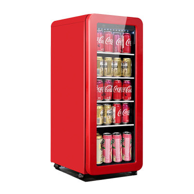 Refrigerador de bebidas Retro Josoo OEM 60L para bebidas ZS-A58Y almacenamiento de champán con ruedas giratorias