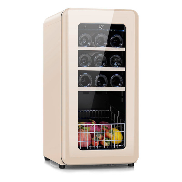 Maßgeschneiderter, hochwertiger Mini-Wein- und Bierkühlschrank ZS-A48 mit gut bewertetem Kühler für Wein mit Fruchtblau