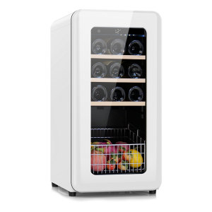 Bestellen Sie hochwertige Weinkühlschränke Mini Vintage Kühlschrank mit Obst Blau zur Aufbewahrung von Wein, Schnaps und Obst