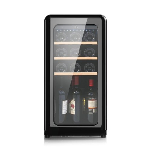 Single Zone Wine Cellar with 15-Bottle 45 Capacity and Multiple Color Options: Vintage Round Design