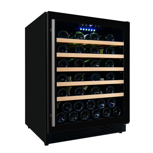 Wholesale Single Zone Beverage And Wine Combo Fridge ZS-A145 Cooler for Wine Storage with Beech Wood Rack and Full Glass Door