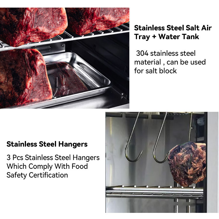 Dry steak refrigerator stainless steel