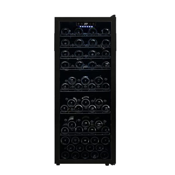 Manufacturers 84 Bottles 1285mm Height Free Standing Wine Refrigerators Single Zone ZS-A200 with 7pcs Wire Shelf and Plastic Frame Door