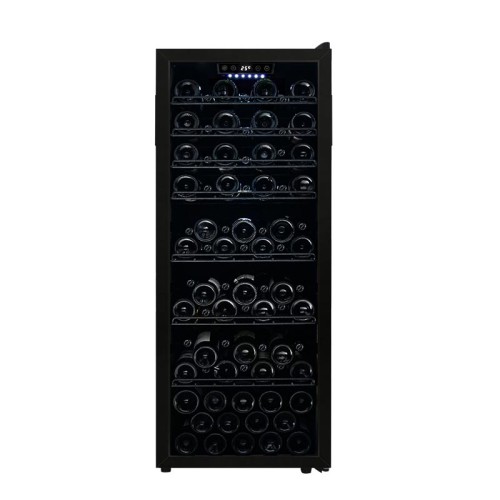 84 Bottles Free Standing Wine Refrigerators Manufacturer Custom 1285mm Height Single Zone ZS-A200 with 7pcs Wire Shelf and Plastic Frame Door