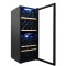 Wholesale 98 Bottles Dual Zone Free Standing Wine Refrigerators ZS-B200 for Sale Red Wine with 4 Wooden Shelf and Full Glass Door