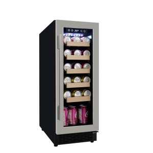 Geladeira de bebidas residencial personalizada com 57 latas e 820 mm de altura embutida ZS-A60Y para armazenamento de bebidas com prateleira de arame de 5 peças porta SS