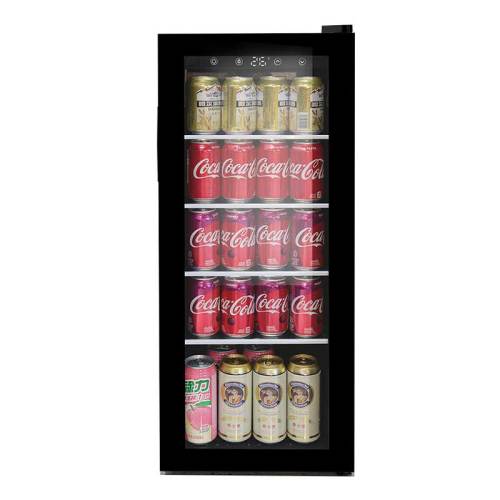 Josoo | 15'' 92 Can 2 In 1 Wine And Beverage Cooler Refrigerator Mini Fridge for Soda Beer Euro Cave