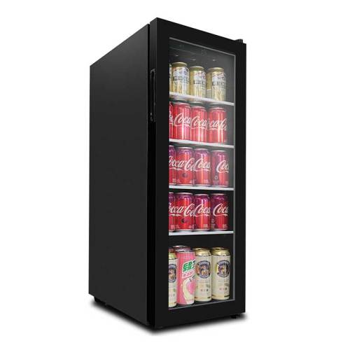 Josoo | 15'' 92 Can 2 In 1 Wine And Beverage Cooler Refrigerator Mini Fridge for Soda Beer Euro Cave