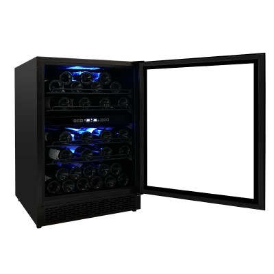 Manufacturing 24 Inch Dual Zone Wine Cellar Built-In Compressor Cooler ZS-B150 With Wire Rack For Kitchen Wine Cabinet