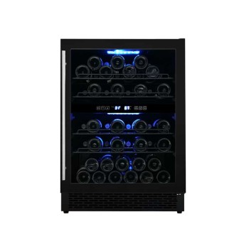 Manufacturing 24 Inch Dual Zone Wine Cellar Built-In Compressor Cooler ZS-B150 With Wire Rack For Kitchen Wine Cabinet