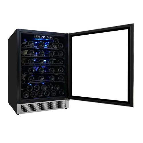 Wholesale 24 inch Built-In Wine Fridge Coolers ZS-A150 for Kitchen Wine Storage with Wire Rack and Stainless Steel Door